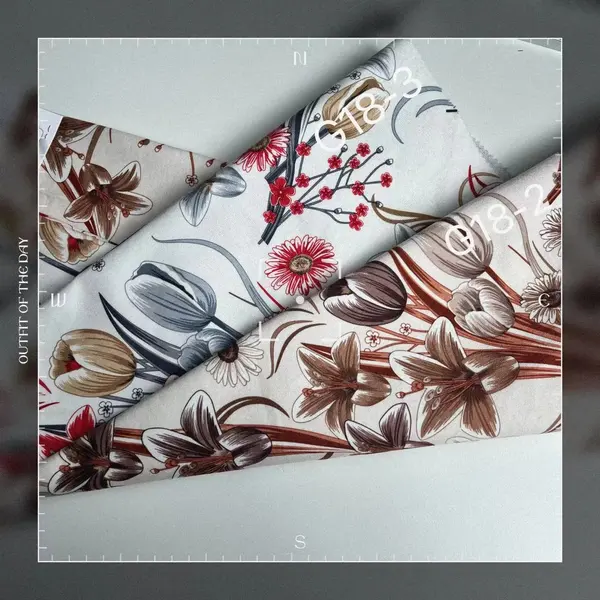 THE SHORT PLUSH DYE PRINTED FABRIC FLOWER DESIGN HOME TEXTILE