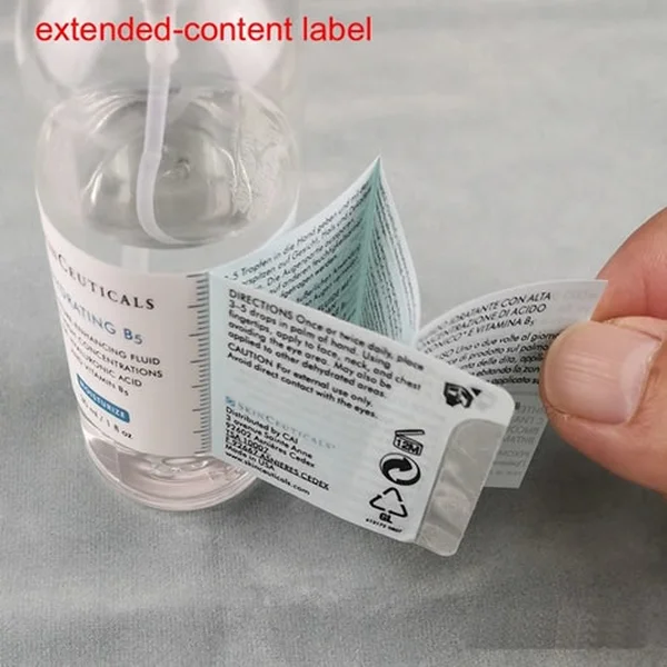 Custom Extended Content Labels – Multi-Layer Booklet Stickers