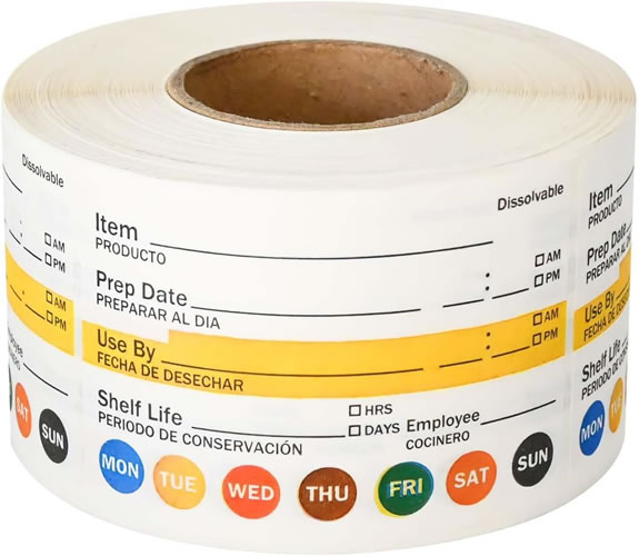 Custom Food Service Labels & Use-By Stickers for Food Safety