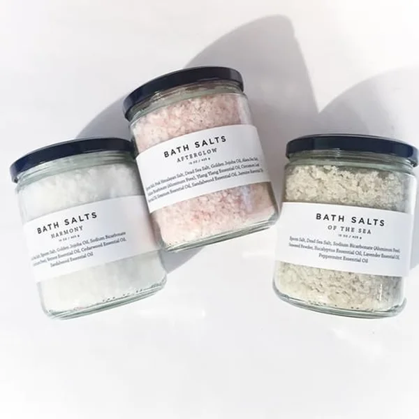 Custom Bath Salt Labels – Waterproof & Durable Custom Packaging