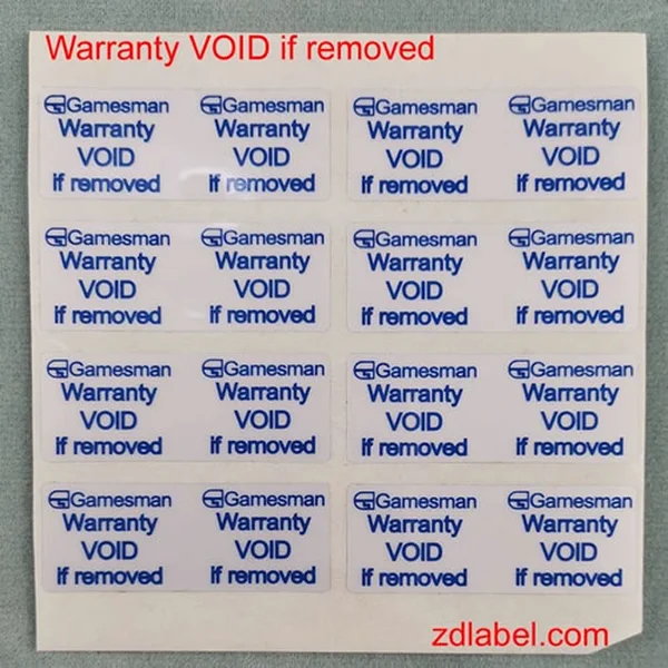 Custom Warranty Void Labels – Tamper-Evident Security Seals