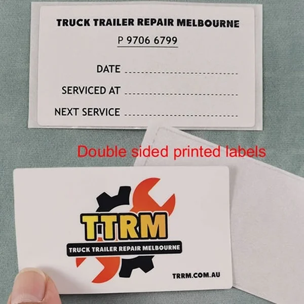 Custom Oil Change Stickers – Writable & Removable Windshield Labels