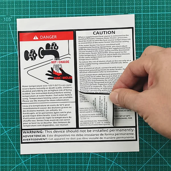 Custom Double-Sided Multi-Layer Labels – Compact & Informative