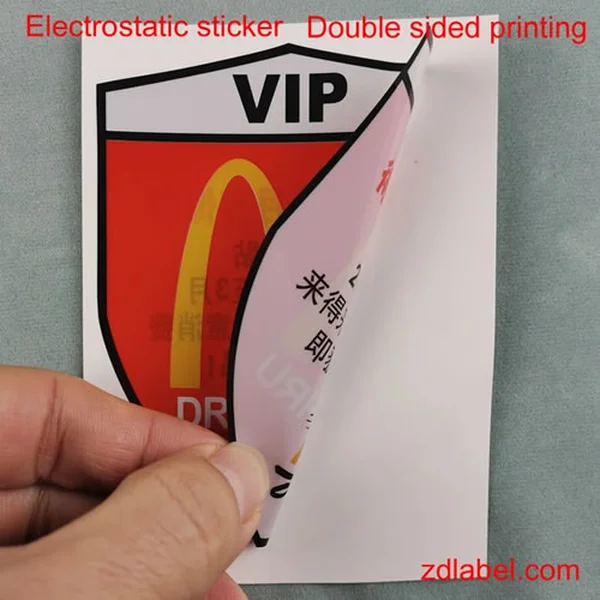 Custom Electrostatic Stickers – Single-Sided & Double-Sided Printing Options
