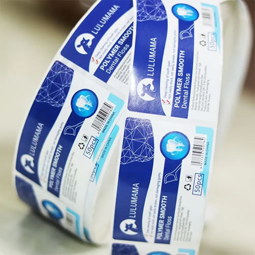 Custom Dental Floss Box Labels – Clean & Professional Look