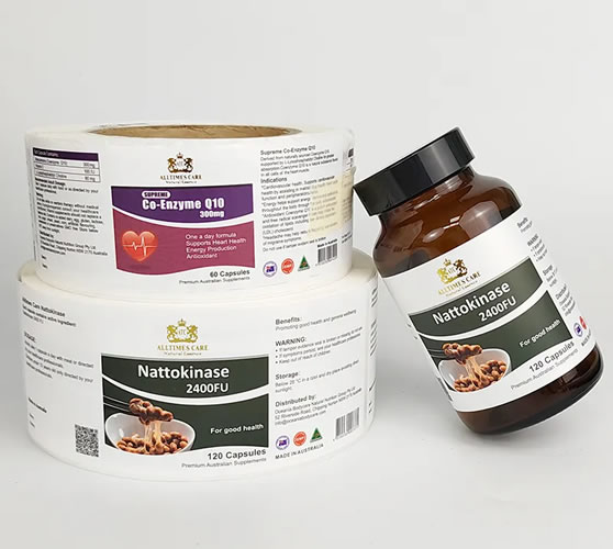 Custom Vitamin Labels – Waterproof, Durable & Health-Safe