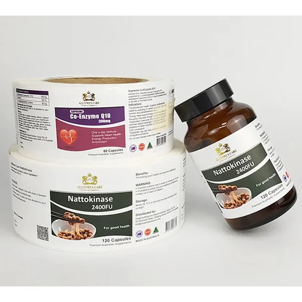 Custom Vitamin Labels – Waterproof, Durable & Health-Safe