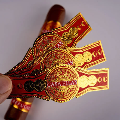 Custom Hot Foil Embossed Labels – Luxury & Durable Finish