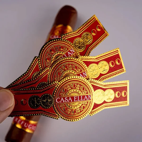 Custom Hot Foil Embossed Labels – Luxury & Durable Finish