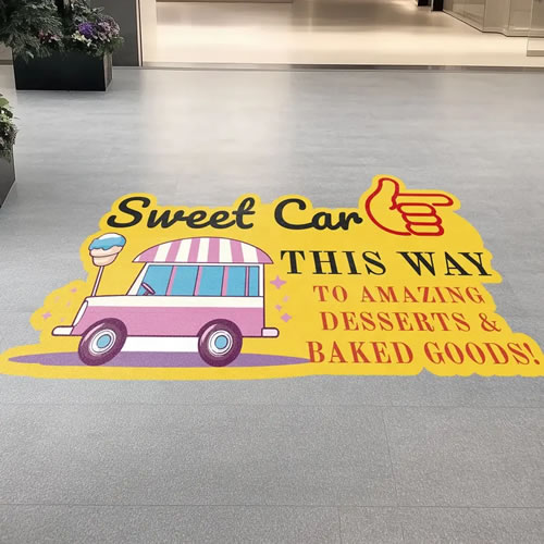 Custom Advertising Floor Stickers – Waterproof & Durable