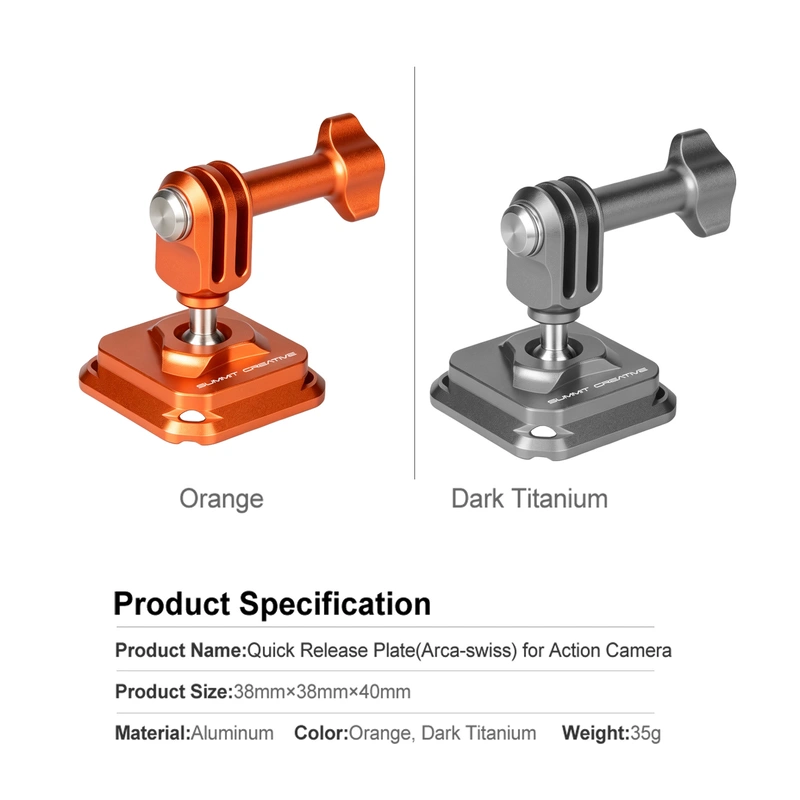 Action Camera Quick Release Plate (Arca-swiss)
