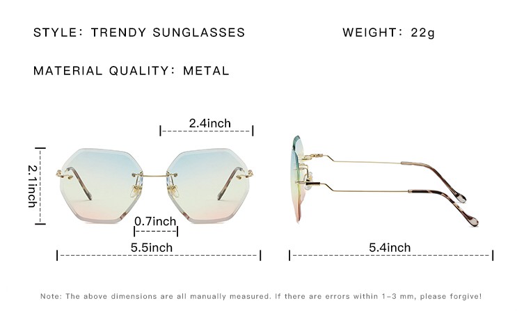 Polygon Sunglasses for women Metal Frame Shades.jpg