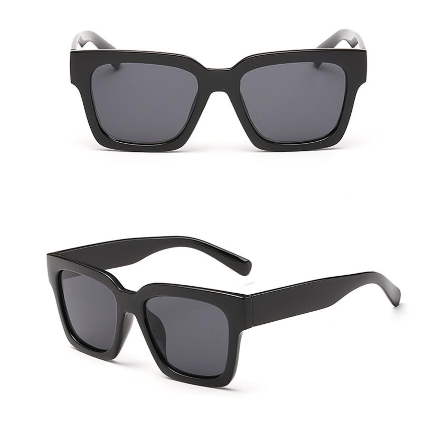 square plastic sunglasses black
