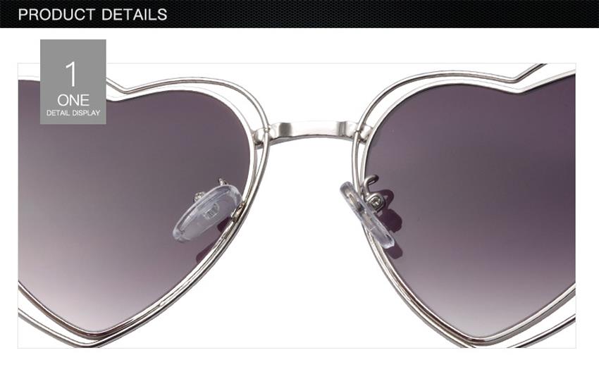 china heart metal sunglasses factory