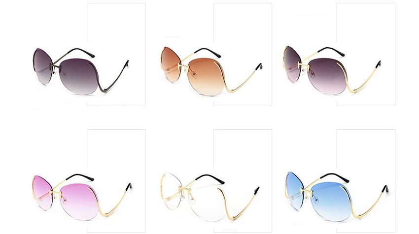 custom rimless metal sunglasses