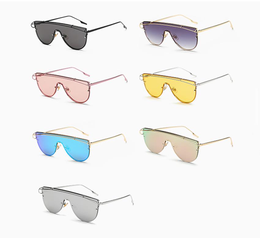 brand one-piece metal sunglasses