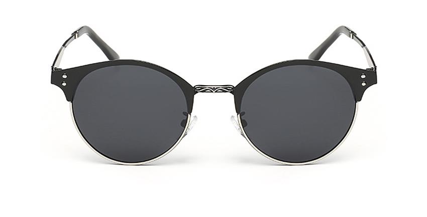 designer half frame polarized sunglasses black