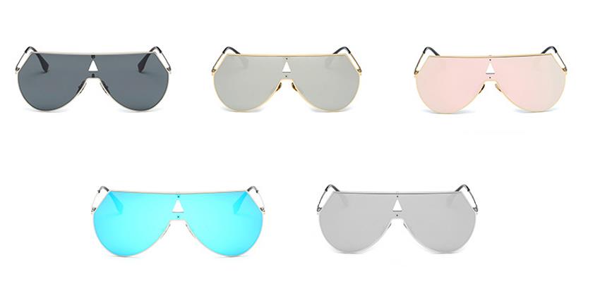 custom colors flat top one piece metal sunglasses