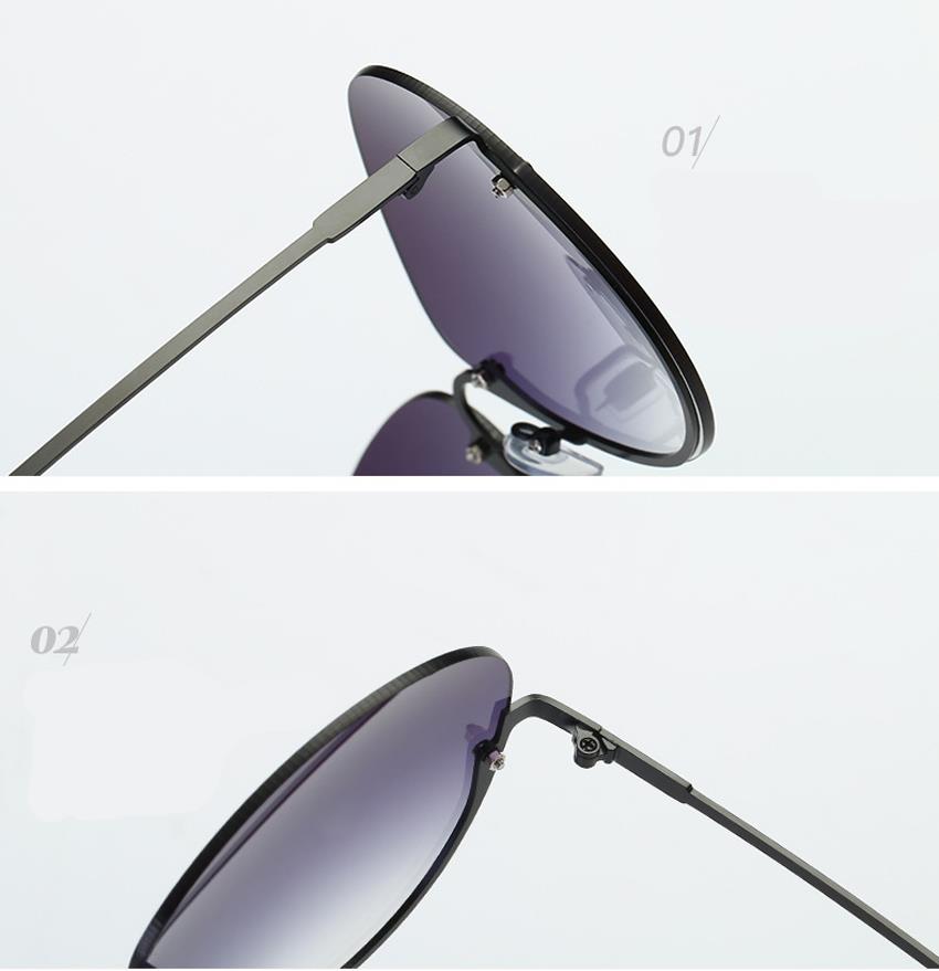 china rimless metal sunglasses factory