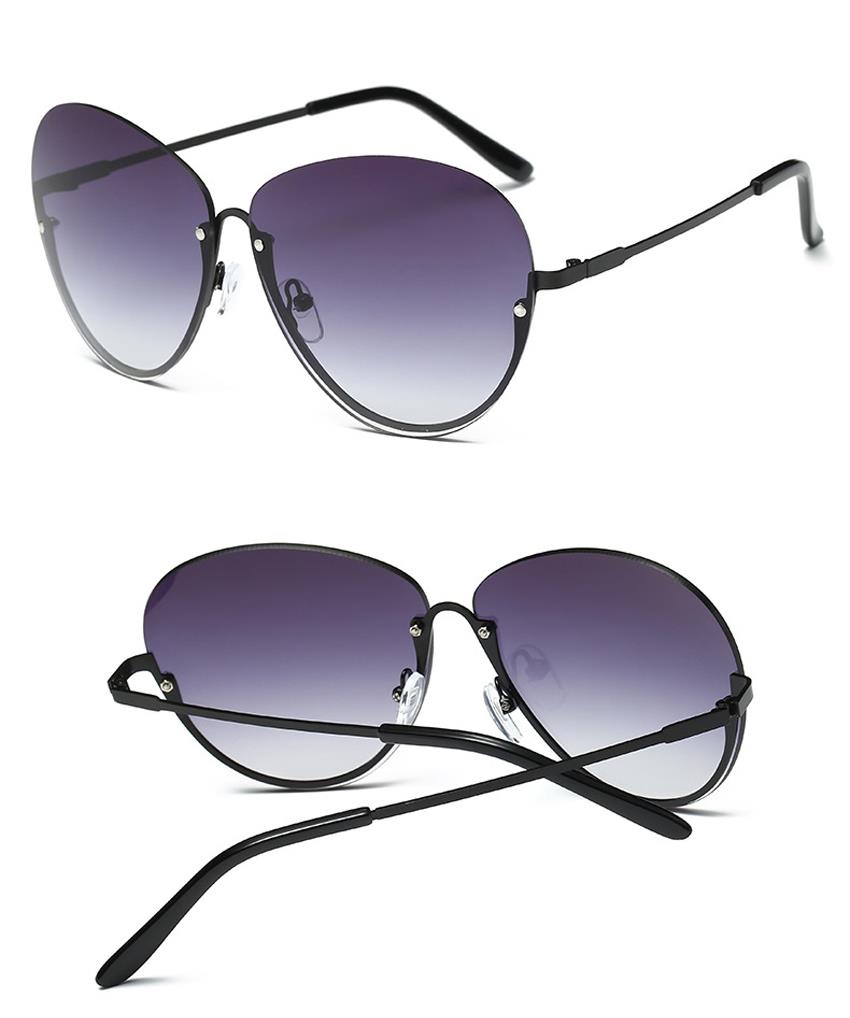 wholesale rimless clear lens metal sunglasses