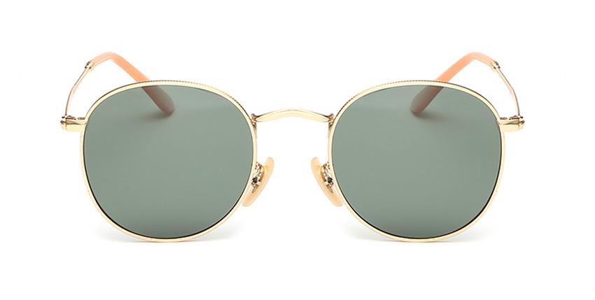 green lens metal sunglasses