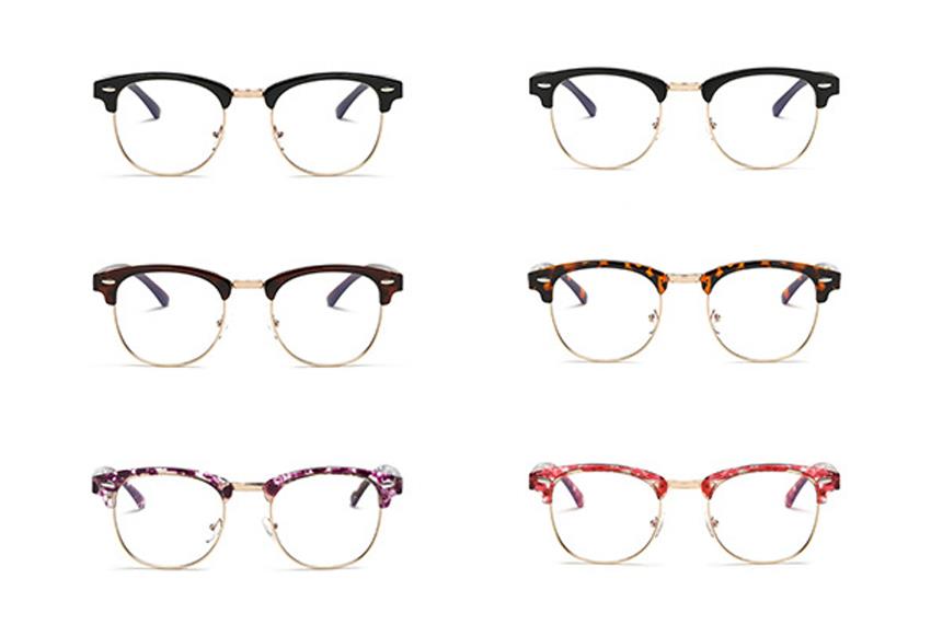 wholesale retro half-rim eyeglasses frame