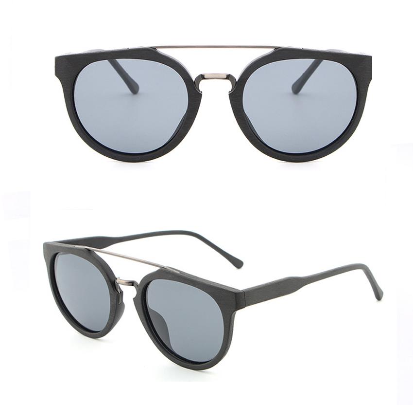 wholesale metal bridge wooden sunglasses