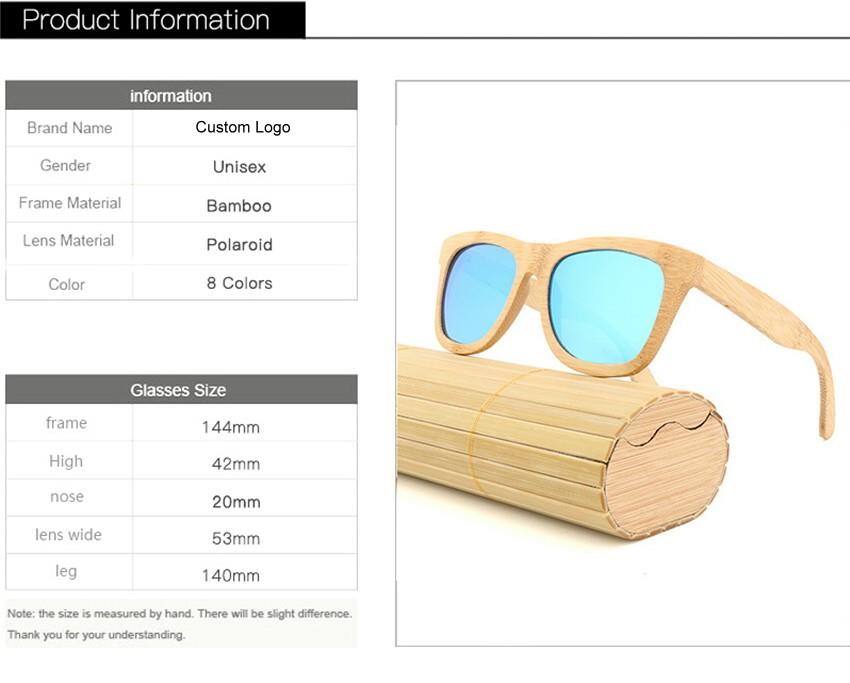 handmade bamboo sunglasses factory
