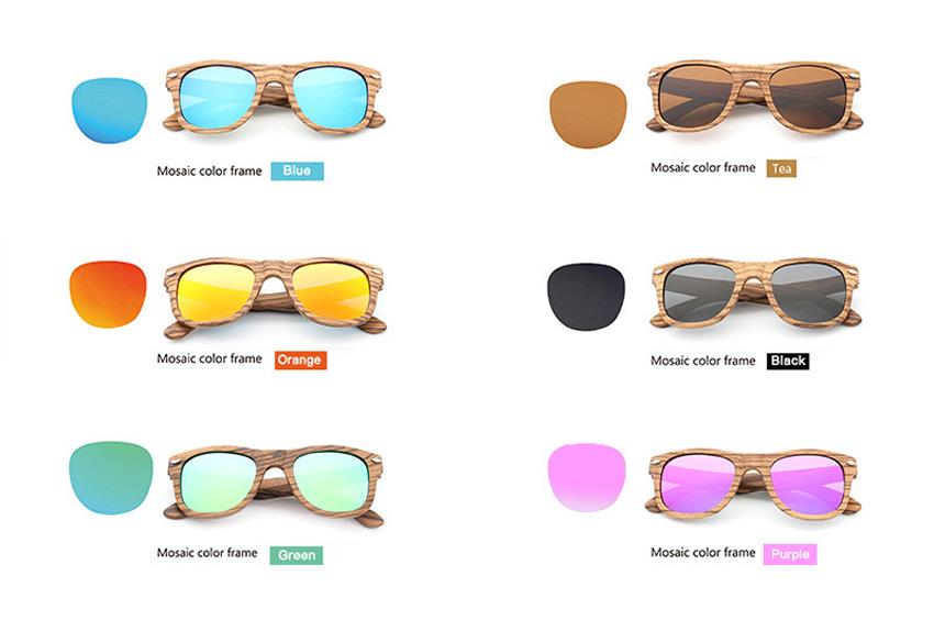 customized zebra wooden sunglasses