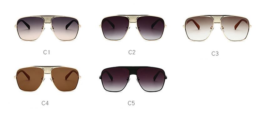 customized mens big frame metal sunglasses