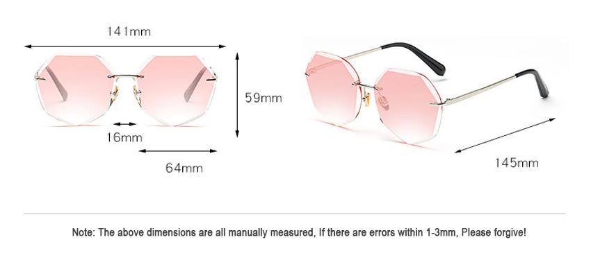 Frameless Polygon Metal Sunglasses manufacturers