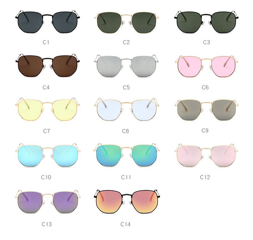 customized polygon metal sunglasses