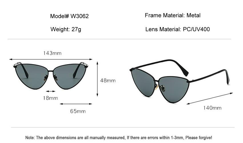 triangle shape cat eye sunglasses manufacturers