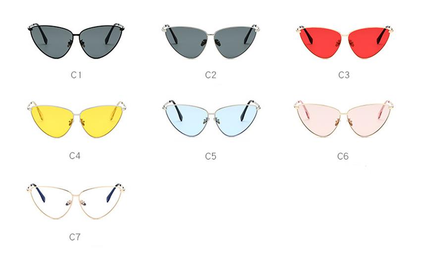 customized triangle shape cat eye sunglasses