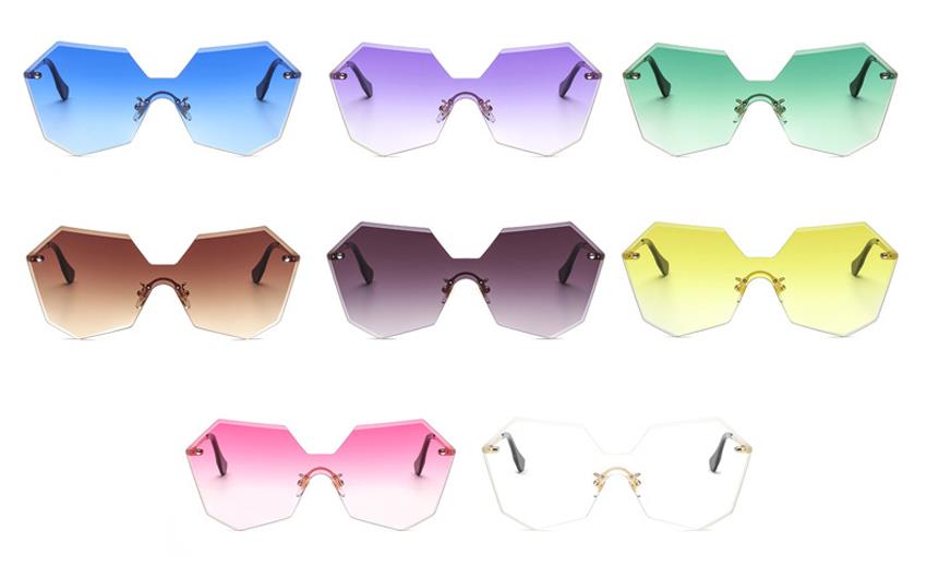 customized one-piece rimless sunglasses