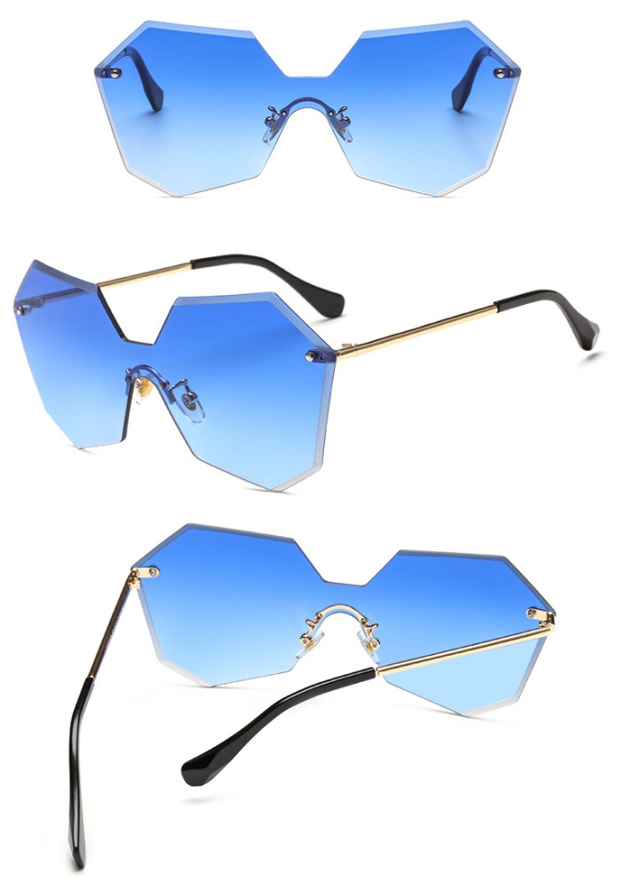 bulk one-piece rimless sunglasses