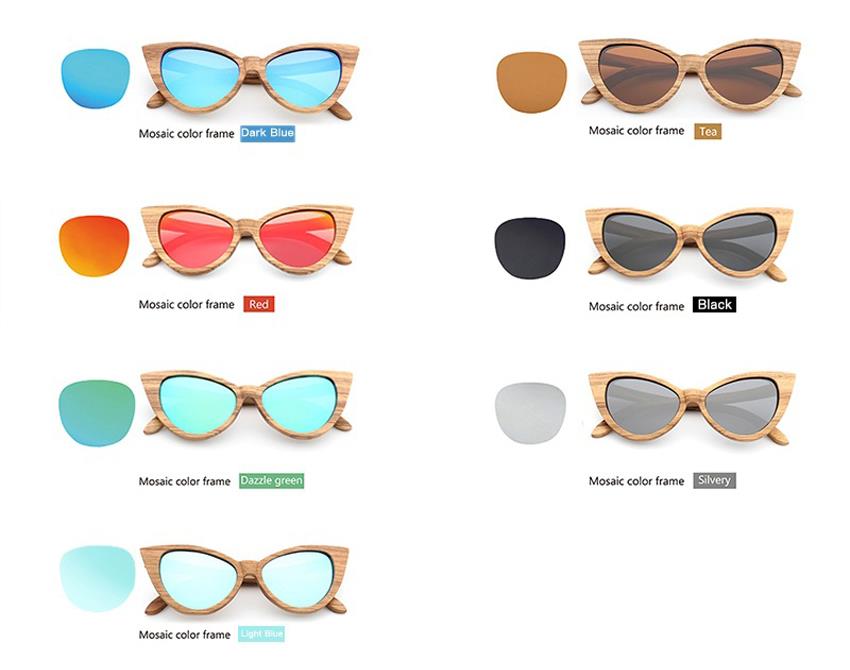customized cateye zebra wood sunglasses