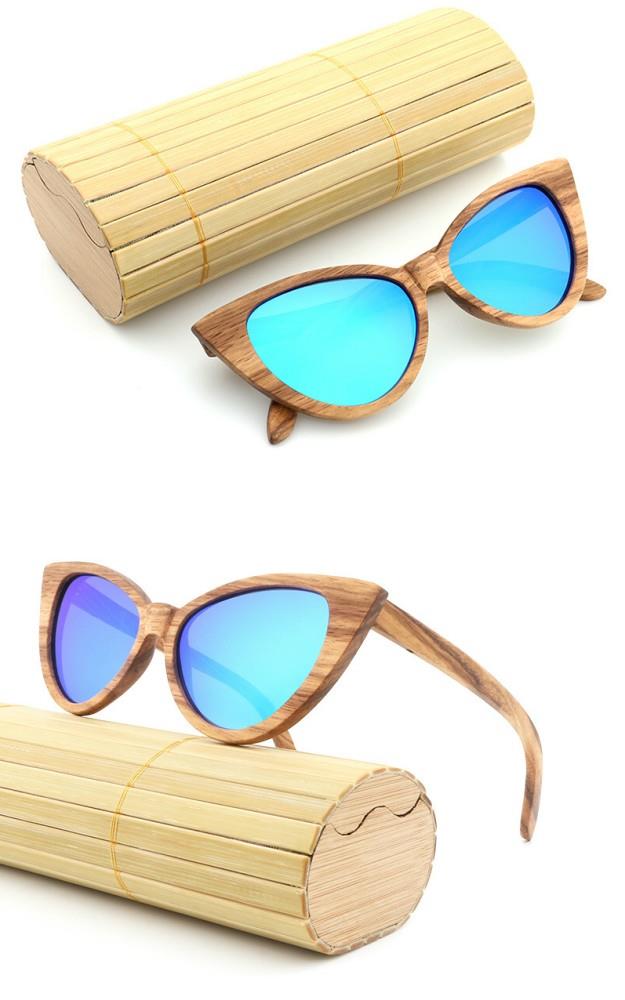 wood sunglasses with bamboo case