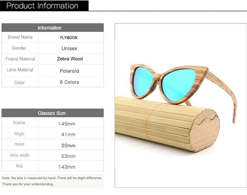 cat eye wood sunglasses