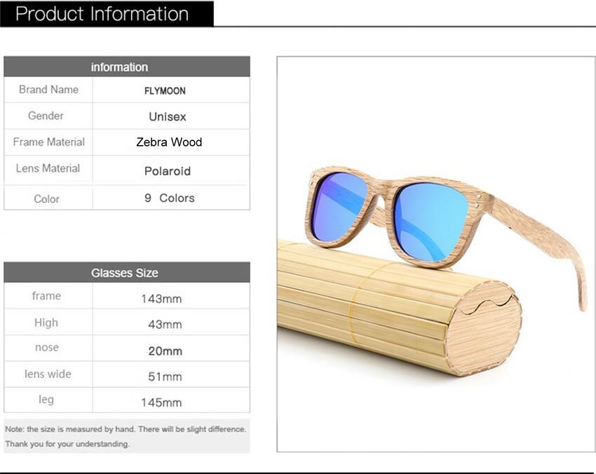 Zebra Wood Sunglasses factory