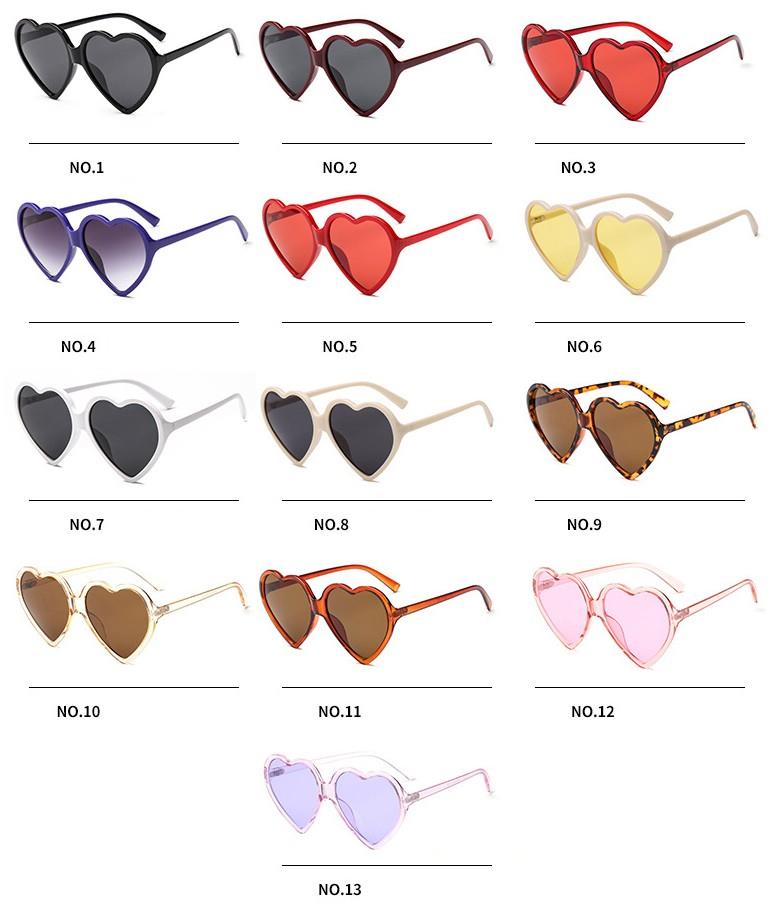 custom heart shape sunglasses