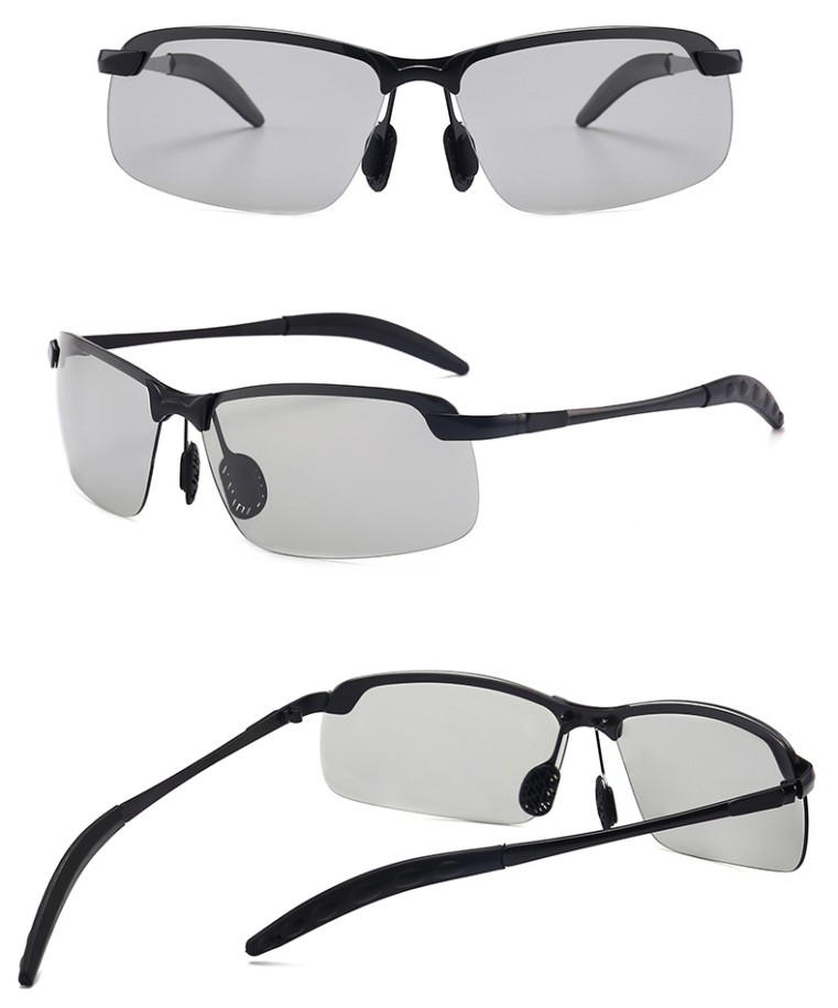 metal sports sunglasses smoke lens