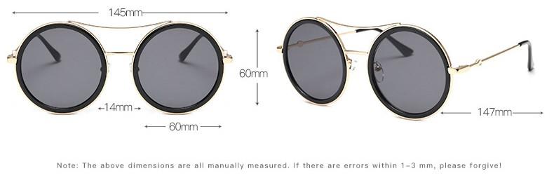 round sunglasses 60mm