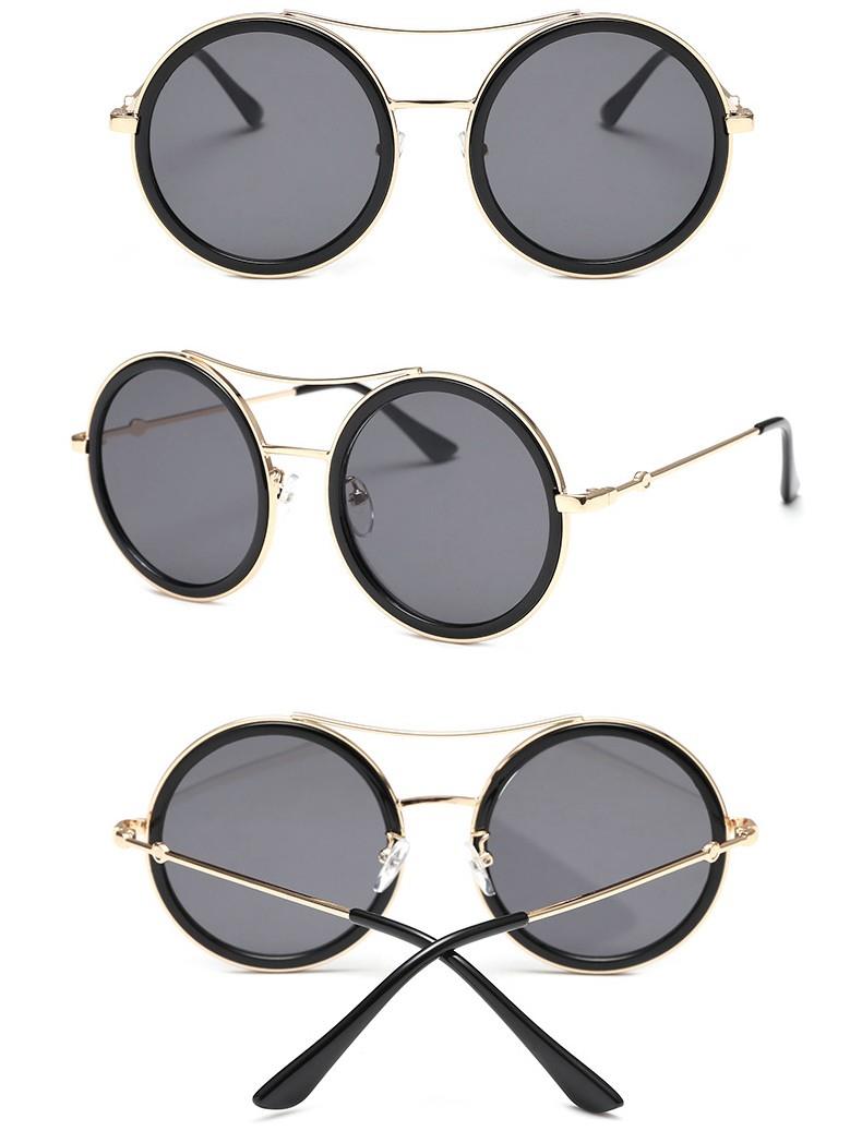 double bridge round sunglasses