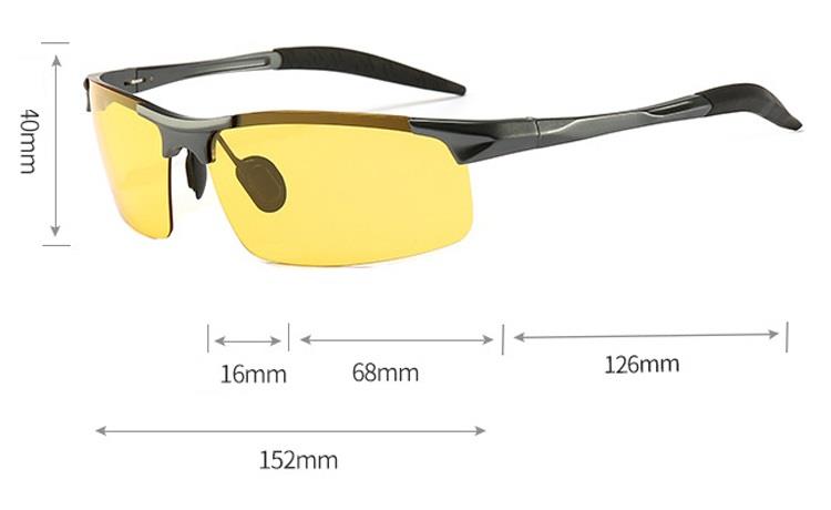 Discolored sport sunglasses size