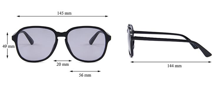 Over size round sunglasses size