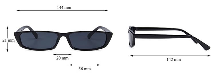 Fashion square sunglasses size