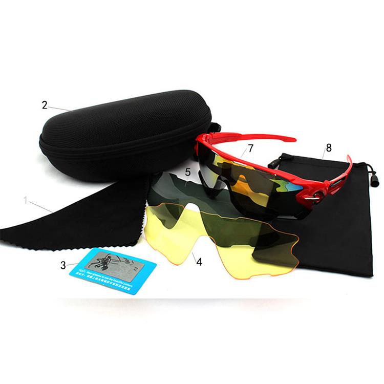 Polarized sport sunglasses with package