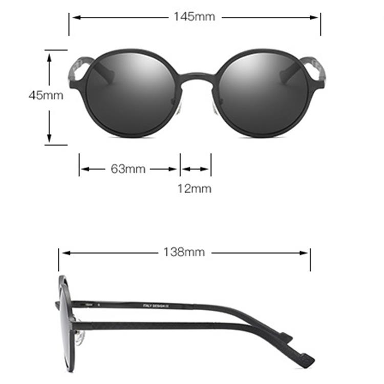 Round magaluma sunglasses size