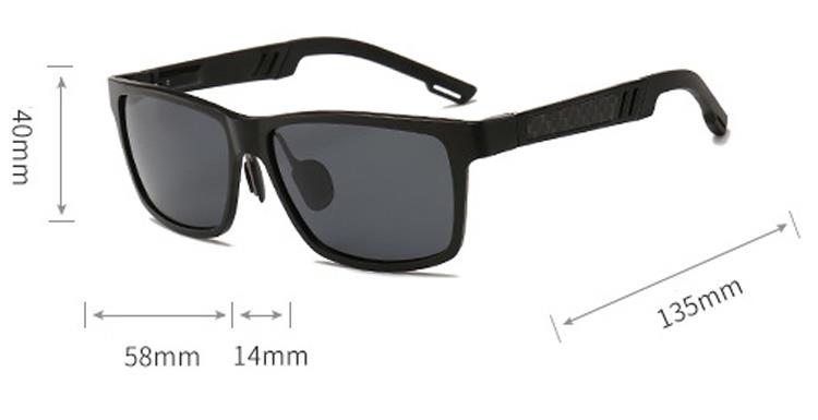 High quality metal sunglasses size
